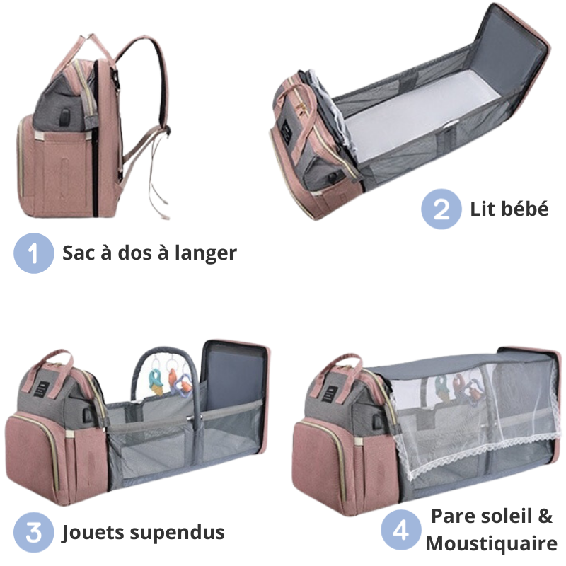 Changing Bed Bag - Spacious and functional 