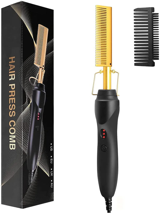 2 in 1 electric heated straightener comb