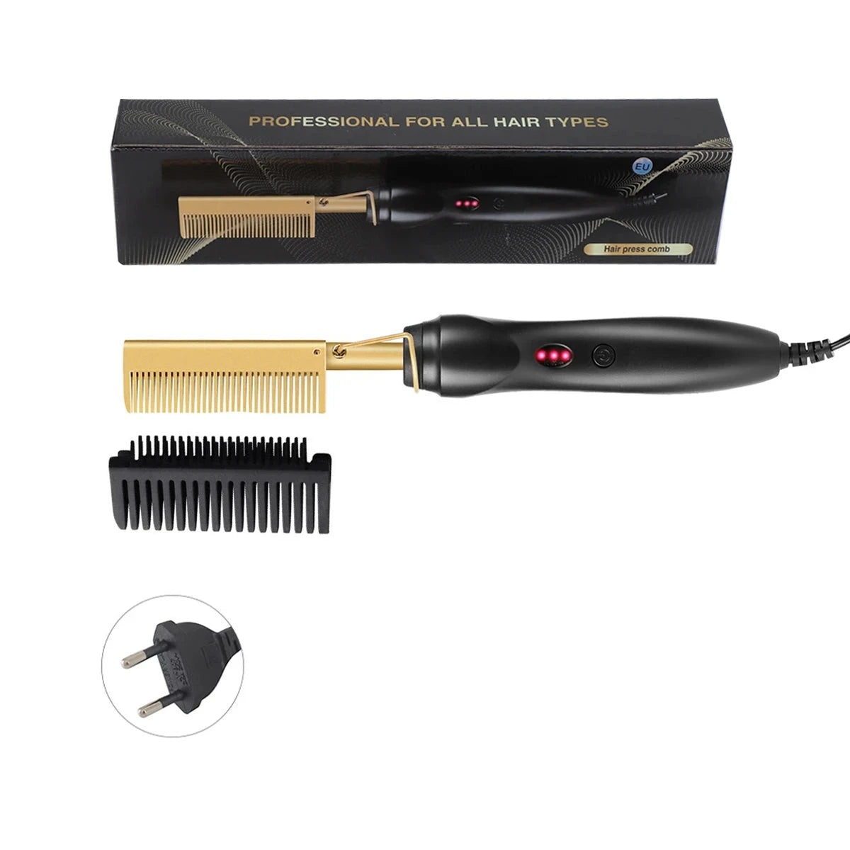 2 in 1 electric heated straightener comb