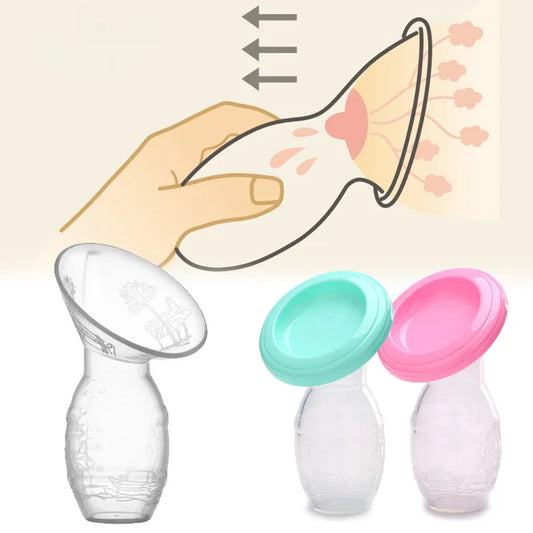 Breast pump silicone suction cup holder 75 ml with lid